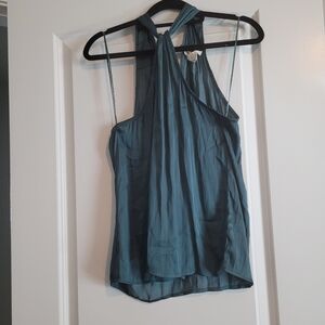 High neck halter tank